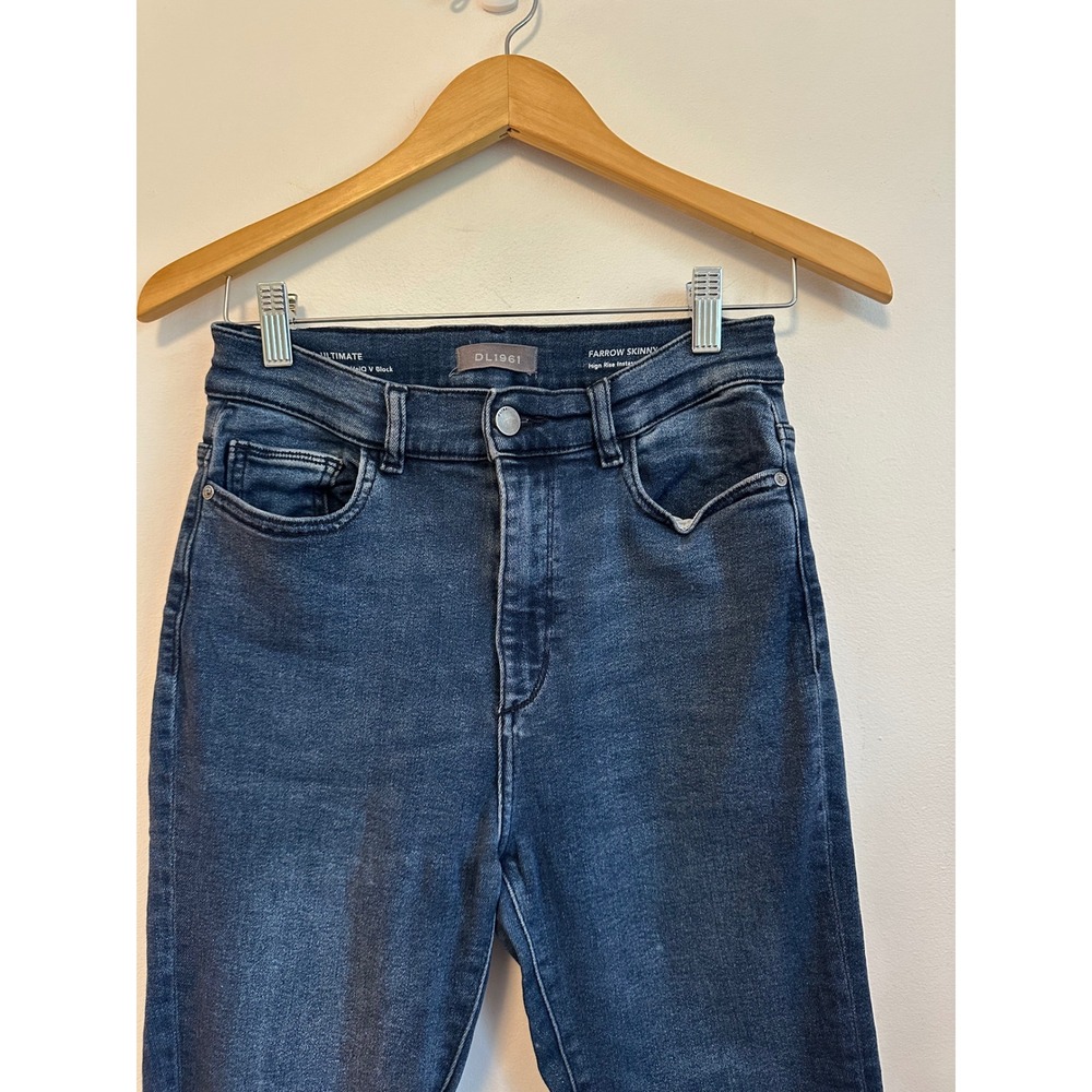 DL1961 Farrow Skinny High Rise Instasculpt Ankle Jeans in Dark Wash | Size 29 - Picture 2 of 8